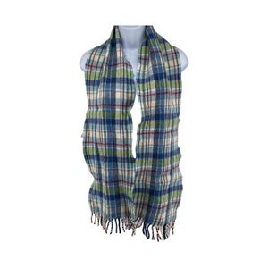 Avocado Plaid Cashmere Scarf Made in Ireland‎